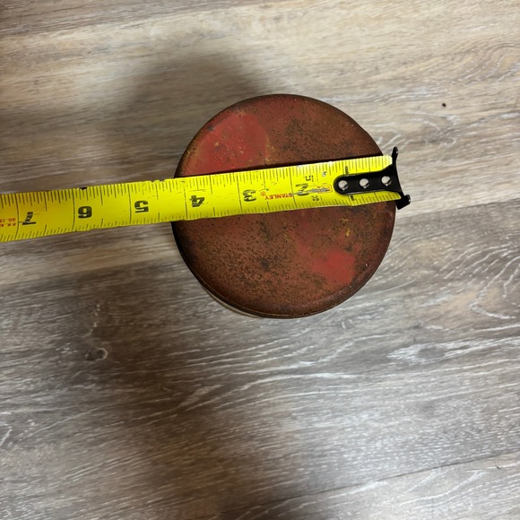 Vintage Metal Kitchen Canister Tin Fruit Floral Design Rustic Lid USA - Picture 7 of 7